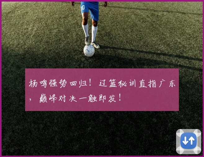 杨鸣强势回归！辽篮秘训直指广东，巅峰对决一触即发！