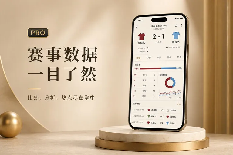 比赛日看板 · 移动赛事服务 · 数据复盘更有条理界面展示